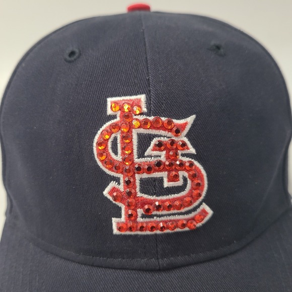 Women St Louis Cardinals Hat Adjustable Fan Favorite Blue MLB Bedazzled Casual - Picture 4 of 12
